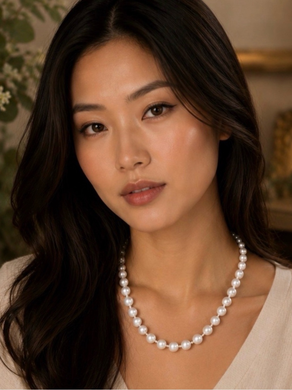 14K GOLD Vintage Hand-Knotted Freshwater Cultured Pearl Necklace
